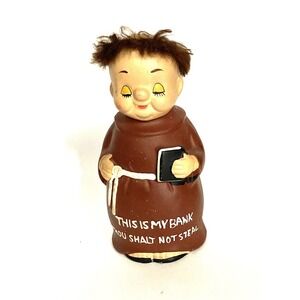 Monk Friar Coin bank "This is my‎ bank thou shalt not steal"